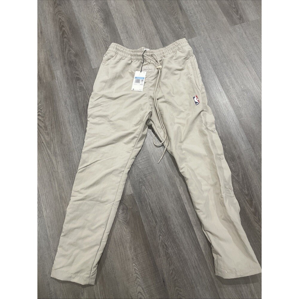 Nike x Fear Of God NBA Nylon Warm Up Pants Bottoms Beige CU4684-271 Size Medium